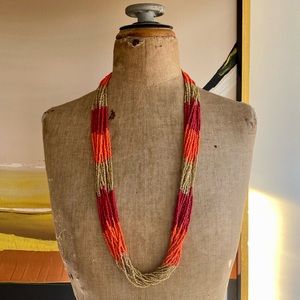 Anthropologie multi strand beaded necklace